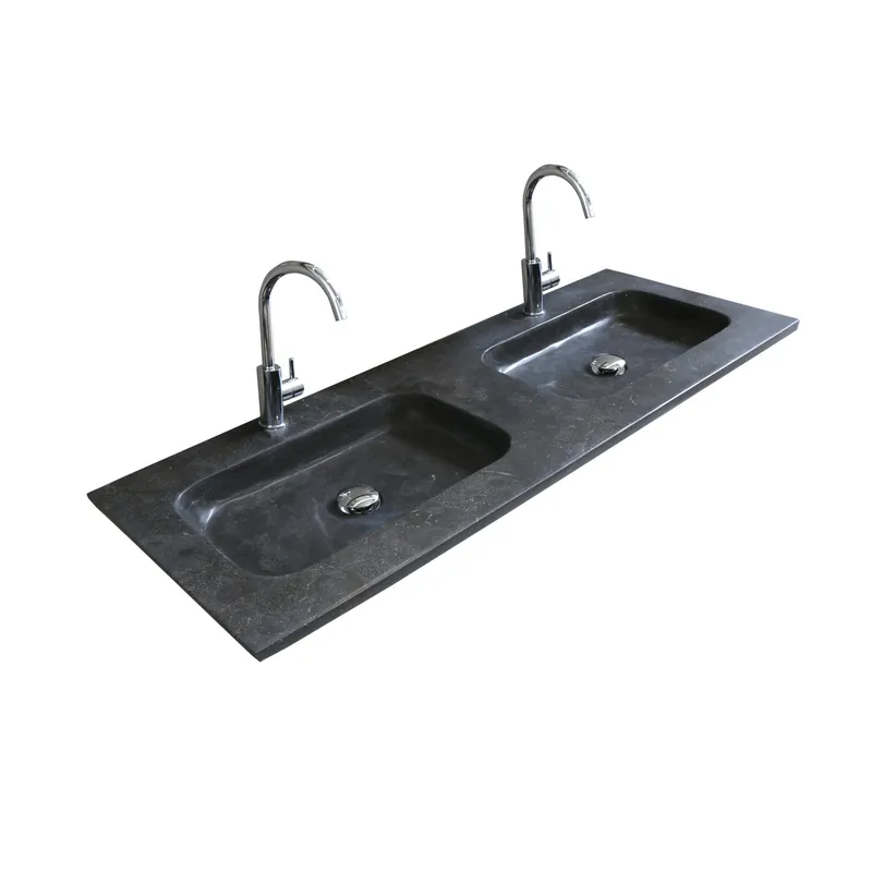 Seizoensaanbieding Badmeubelset Aquasplash Salt 120x46cm Met Grepen (Kleurkeuze) 2 Lades Met Wastafel Hardsteen Ice White