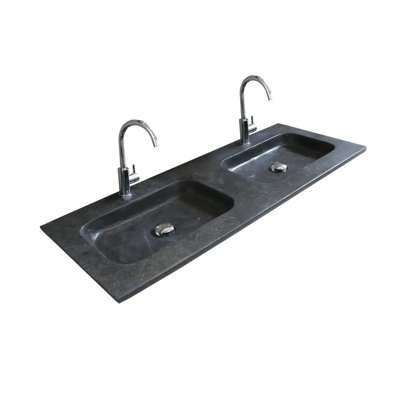Speciale Aanbieding Badmeubelset Aquasplash Salt 120x46cm Greeploos 2 Lades Met Wastafel Hardsteen Scotch Oak