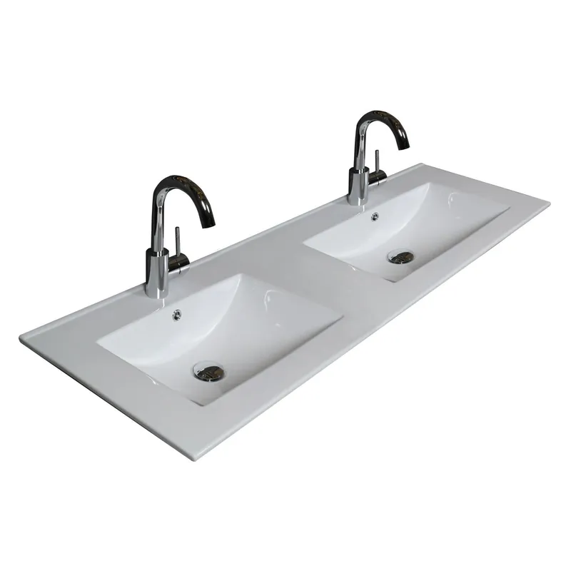 Korting Badmeubelset Aquasplash Salt 120x46cm Greeploos 4 Lades Met Wastafel 2 Kraangaten Scotch Oak