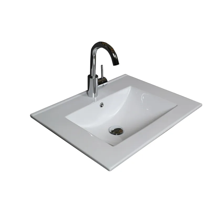 Goedkoop Badmeubelset Aquasplash Salt 60x46cm Greeploos 2 Lades Met Wastafel 1 Kraangat Whisky Oak