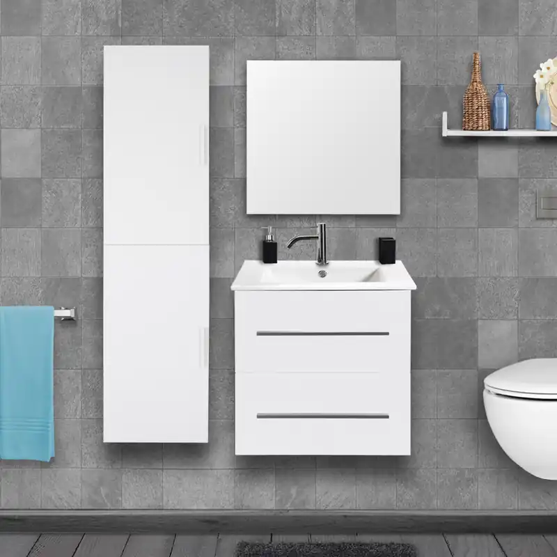 Veilige Betaling Badmeubelset Differnz Shout 59x60x45 cm Wit (Flat pack)